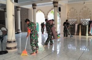 Program Bersih-bersih Masjid Kodim 0112 Sabang Terus Berlanjut, Masjid Al-Ijtihad Cot Ba’U Sasaran Jumat Ini