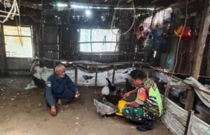Babinsa Koramil 02/Sukakarya Sambangi Tempat Peternakan Ayam Petelur Warga Binaan