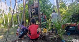 Pra TMMD ke-123 Kodim 0112/Sabang, Personel Bersama Warga Mulai Melaksanakan Uji Peralatan Sumur Bor