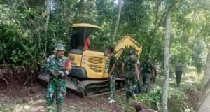 Penggunaan Alat Berat Untuk Percepatan Pengerjaan Sasaran Fisik TMMD ke-123 Kodim 0112/Sabang di Gampong Jaboi