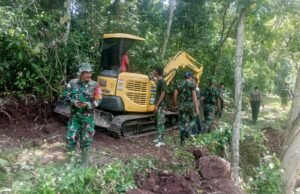 Penggunaan Alat Berat Untuk Percepatan Pengerjaan Sasaran Fisik TMMD ke-123 Kodim 0112/Sabang di Gampong Jaboi