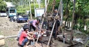 Pembuatan Sumur Bor, Program TNI Manunggal Membangun Desa (TMMD) Ke-123 di Gampong Jaboi Terus Menunjukkan Perkembangan