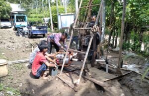 Pembuatan Sumur Bor, Program TNI Manunggal Membangun Desa (TMMD) Ke-123 di Gampong Jaboi Terus Menunjukkan Perkembangan