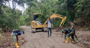 Dengan Semangat Kerja dan Dukungan Peralatan yang Memadai, Pengerjaan Jalan TMMD ke-123 Kodim 0112/Sabang Berjalan Lancar
