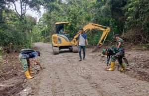 Dengan Semangat Kerja dan Dukungan Peralatan yang Memadai, Pengerjaan Jalan TMMD ke-123 Kodim 0112/Sabang Berjalan Lancar