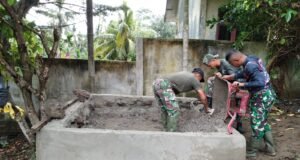 Satgas TMMD Reguler Ke-123 Kodim 0112/Sabang Lanjut Pembuatan Tempat Tandon Air di Lokasi Sumur Bor