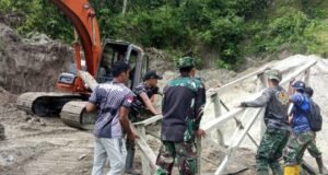 Peningkatan Kualitas Jalan TMMD ke-123 Kodim 0112/Sabang Masuki Tahap Pemasangan Batching Plant dan Penyiapan Material