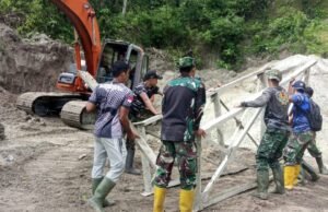 Peningkatan Kualitas Jalan TMMD ke-123 Kodim 0112/Sabang Masuki Tahap Pemasangan Batching Plant dan Penyiapan Material