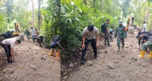 Perintisan Sasaran Fisik Jalan TMMD Reguler ke-123 Kodim 0112/Sabang Terus Dikerjakan, Alat Berat dan Satgas Bekerja Penuh Semangat