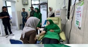 Donor Darah Peringati HUT KE-79 Persit Kartika Chandra Kirana Cabang XXXVII DIM 0112