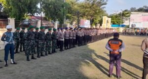 Personel Kodim 0112/Sabang Ikuti Apel Gelar Operasi Keselamatan Seulawah 2025 di Mapolres Sabang