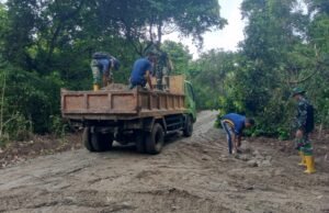 Masuki Awal Ramadhan, Pengerjaan Jalan TMMD ke-123 Kodim 0112/Sabang Tetap Berjalan Lancar