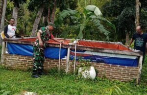 Babinsa Koramil 02/Sukakarya Sambangi Peternak Ikan Lele dan Nila untuk Dukung Ketahanan Pangan