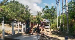 Untuk Memudahkan Akses Air Bersih, Satgas TMMD Bangun Keran Tempat Pengambilan Air Bersih Di Lokasi Sumur Bor