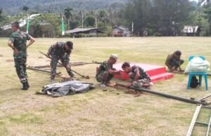 Personel Kodim 0112/Sabang Laksanakan Penyiapan Lapangan untuk Penutupan TMMD ke-123