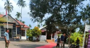 Personel Satgas TMMD Persiapkan Posko Untuk Acara Penutupan TMMD Ke-123 Kodim 0112/Sabang