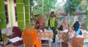 Babinsa Koramil 02/Sukakarya Laksanakan Komunikasi Sosial dengan Kader Posyandu