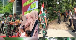 Tim Wasev TMMD Ke-123 Kodim 0112/Sabang Tinjau Lokasi dan Salurkan Bantuan bagi Warga Kurang Mampu serta Anak Stunting