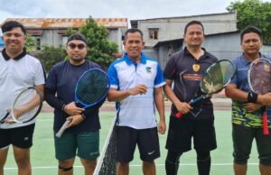 Dandim 0112/Sabang Ikut Serta dalam Pertandingan Tenis Lapangan “Dansatrad Cup” dalam Rangka HUT ke-75 TNI AU