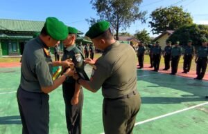 Dandim 0112/Sabang Pimpin Upacara Korps Raport Kenaikan Pangkat Anggota