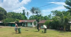 Gunakan Waktu Libur, Personel Kodim 0112/Sabang Gotong Royong Bersihkan Lingkungan Asrama