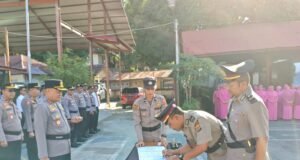 Kapolres Sabang Hari Ini Lakukan Upacara Serah Terima Jabatan Sejumlah Pejabat Dilingkup Polres Sabang