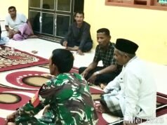 Babinsa Koramil 01/Sukajaya Hadiri Rapat Pengesahan Qanun Gampong Tentang Hewan Ternak di Gampong Beurawang