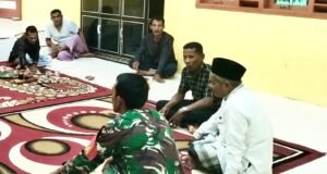 Babinsa Koramil 01/Sukajaya Hadiri Rapat Pengesahan Qanun Gampong Tentang Hewan Ternak di Gampong Beurawang