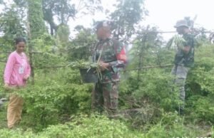 Babinsa Koramil 02/Sukakarya Dampingi Petani Panen Kacang Panjang dan Cabai di Gampong Krueng Raya