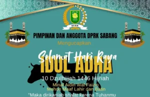 DEWAN PERWAKILAN RAKYAT KOTA SABANG MENGUCAPKAN SELAMAT HARI RAYA IDUL ADHA 1446H