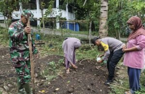 Babinsa Gampong Koramil 02/Sukakarya Bersama Bhabinkamtibmas dan PPL Dukung Kelompok Tani Tanam Jagung Manis di Jurong Ketapang