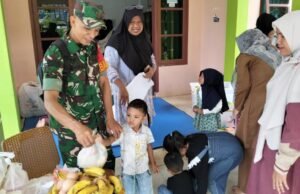 Babinsa Koramil 02/Sukakarya Dampingi Kegiatan Posyandu Lansia, Remaja, dan Balita di Pustu Aneuk Laot