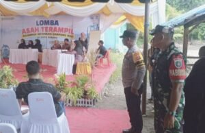 Babinsa Koramil 02/Sukakarya dan Bhabinkamtibmas Monitor Pembukaan Lomba Asah Terampil KIG di Krueng Raya