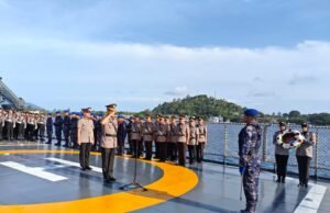 Memperingati Hari Bhayangkara ke-79 Polda Aceh Lakukan Tabur Bunga di Laut Teluk Sabang Berlangsung Khidmat