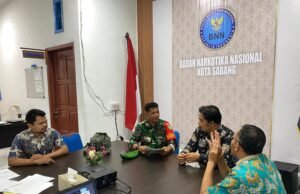 Babinsa Koramil 02/Sukakarya Jalin Komunikasi Bersama BNN Kota Sabang, Cegah Narkoba di Musim Liburan