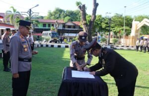 Polres Sabang Gelar Upacara dan Syukuran Pelepasan Purnabakti Kompol Ridwan