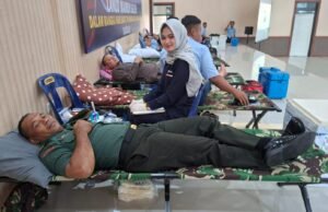 Kodim 0112/Sabang Ikut Sukseskan Donor Darah Peringatan Hari Bakti TNI AU ke-78