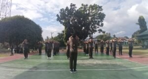 Jaga Kebugaran, Personel Kodim 0112/Sabang Laksanakan Senam Pagi dan Jalan Sehat