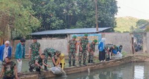 Kodim 0112/Sabang Tebar Benih Ikan Nila dan Lele untuk Dukung Ketahanan Pangan