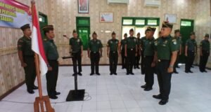 Kodim 0112/Sabang Gelar Acara Korps Raport Pelepasan Dua Personel Lulusan Secapa AD yang Pindah Satuan