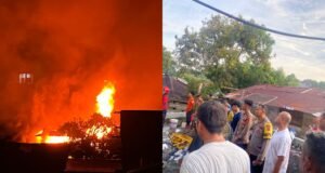 Kapolres Sabang Turun Langsung ke Lokasi Kebakaran Dua Rumah Warga.