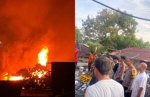 Kapolres Sabang Turun Langsung ke Lokasi Kebakaran Dua Rumah Warga.