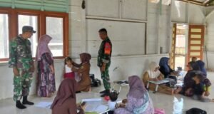 Babinsa Koramil 02/Sukakarya Dukung Posyandu Balita untuk Wujudkan Generasi Sehat