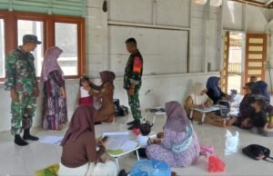 Babinsa Koramil 02/Sukakarya Dukung Posyandu Balita untuk Wujudkan Generasi Sehat
