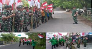 Semarakkan HUT RI ke-80, Kodim Sabang Pasang Bendera Sepanjang Jalan Protokol