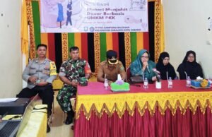 Babinsa Koramil 01/Sukajaya Hadiri Sosialisasi Menjahit Dasar PKK Berbasis UMKM di Balohan