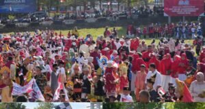 Meriah! Ribuan Siswa Warnai Pawai HUT RI ke-80 di Sabang