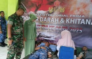 Kodim 0112/Sabang dan Persit Berpartisipasi dalam Donor Darah & Khitanan Massal HUT ke-80 TNI