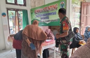 Babinsa Koramil 02/Sukakarya Dukung Program Penanggulangan Stunting di Wilayah Binaan