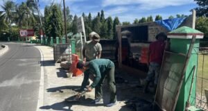 Personel Tim Harbang Kodim 0112/Sabang Laksanakan Pembangunan Cagar Nama Satuan